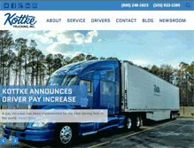 Tablet Screenshot of kottke-trucking.com